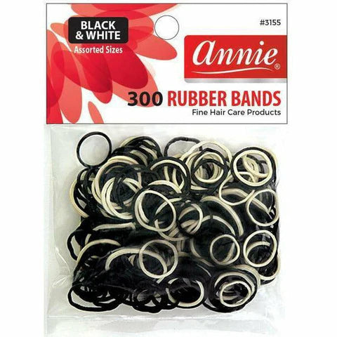 Annie Rubber Bands Blk/White